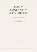 Daily Longevity Scoreboard — Fillable Habit Tracker