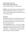 Simple Nutrition Guide for Men